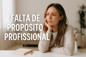 mulher pensativa refletindo sobre a falta de propósito profissional